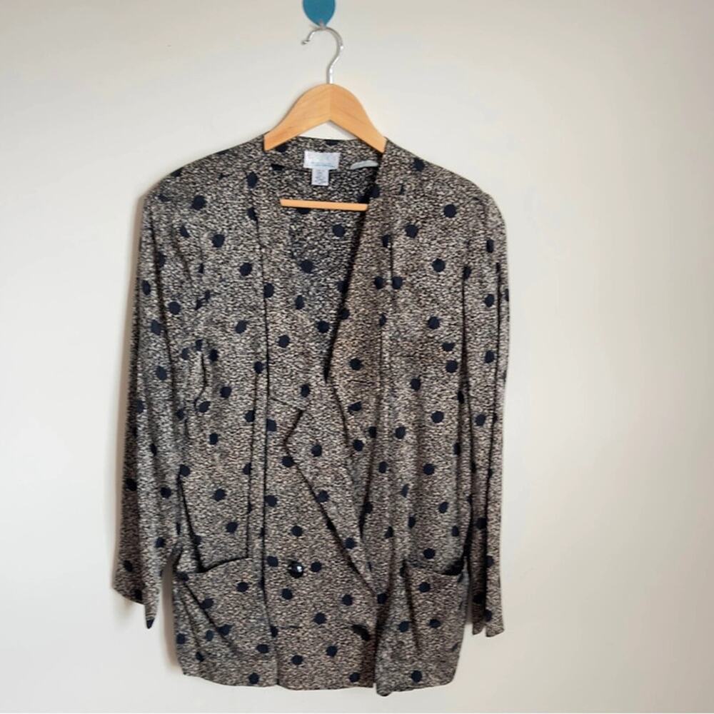 Silks by St. Gillian 100% Silk Women’s Casual Floral Pockets Jacket Size 14